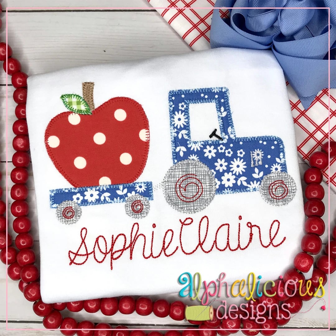 Tractor with Apple-Blanket