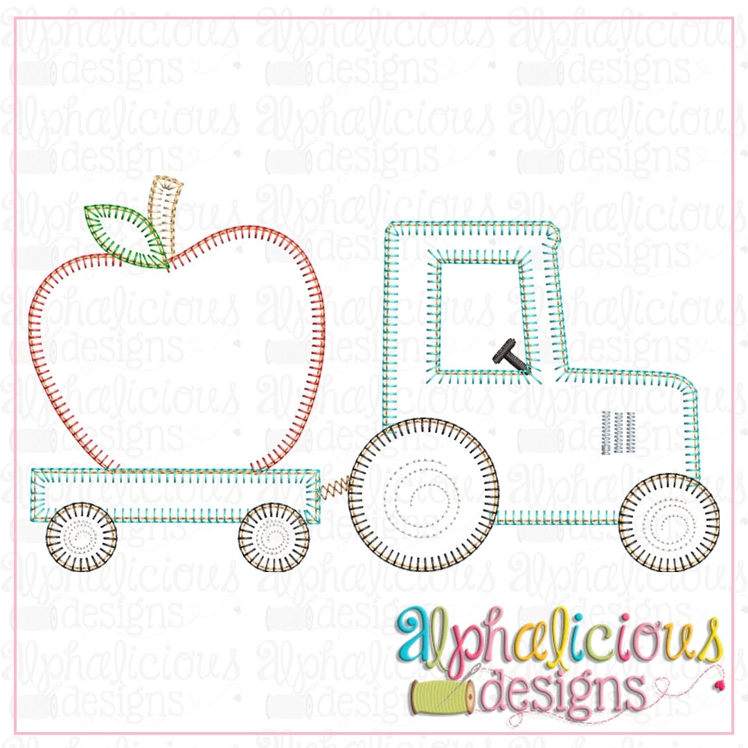 Tractor with Apple-Blanket