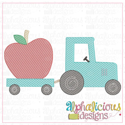 Tractor with Apple-Sketch