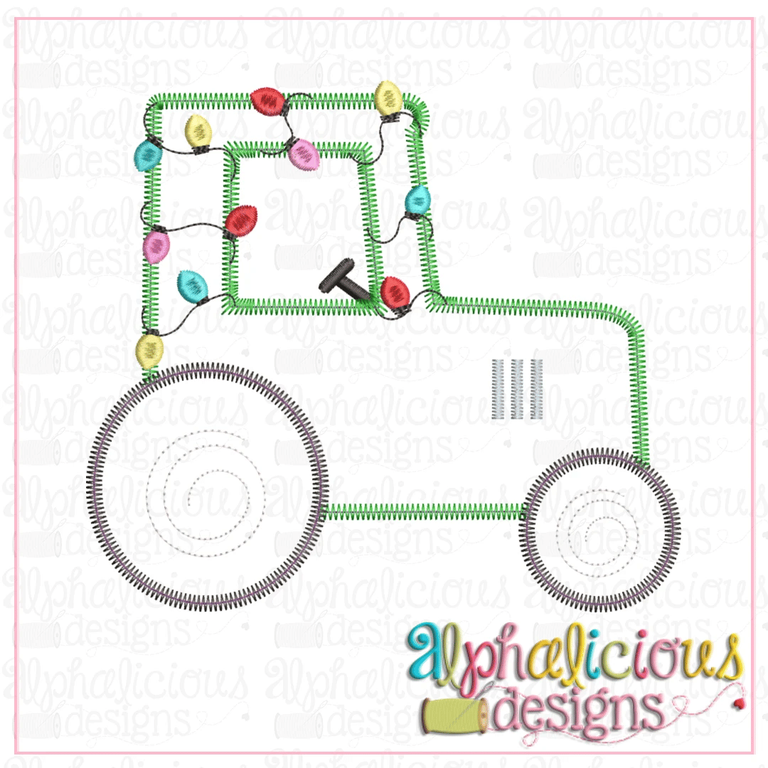 Tractor with Lights-Zigzag
