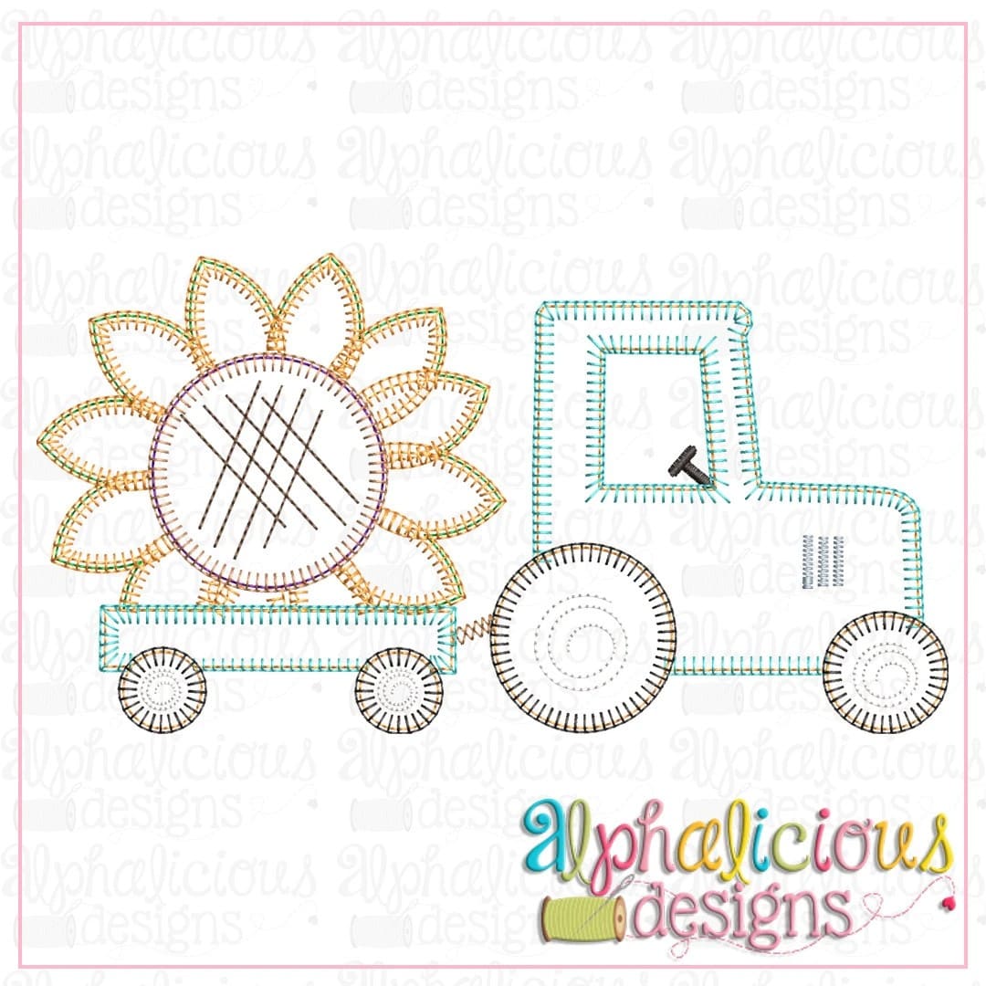 Tractor with Sunflower-Blanket