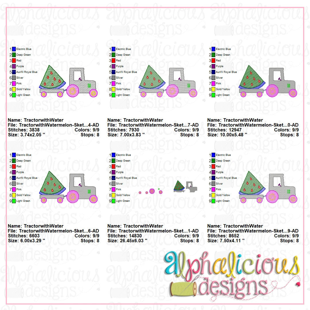Tractor with Watermelon-Sketch