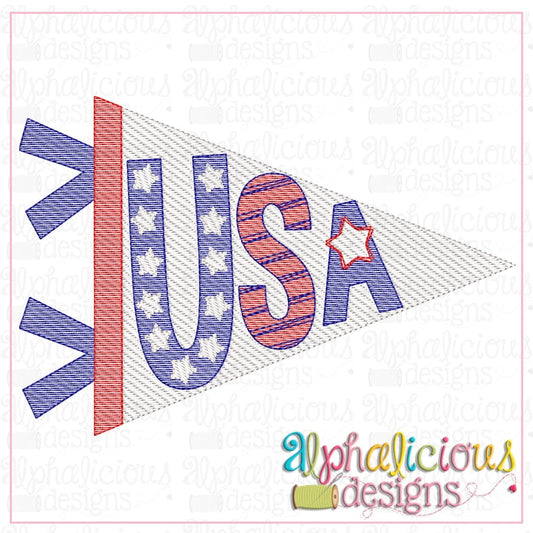 USA Pennant-Sketch