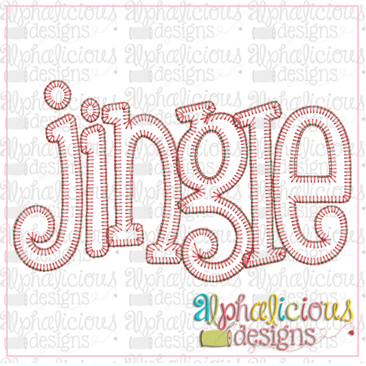 Jingle Applique Word-Blanket