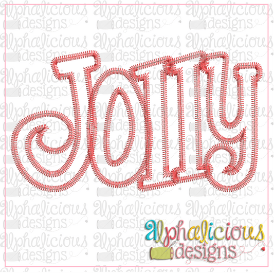 Jolly Applique Word-ZigZag