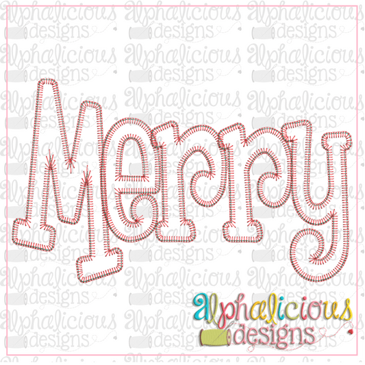 Merry Applique Word-Blanket