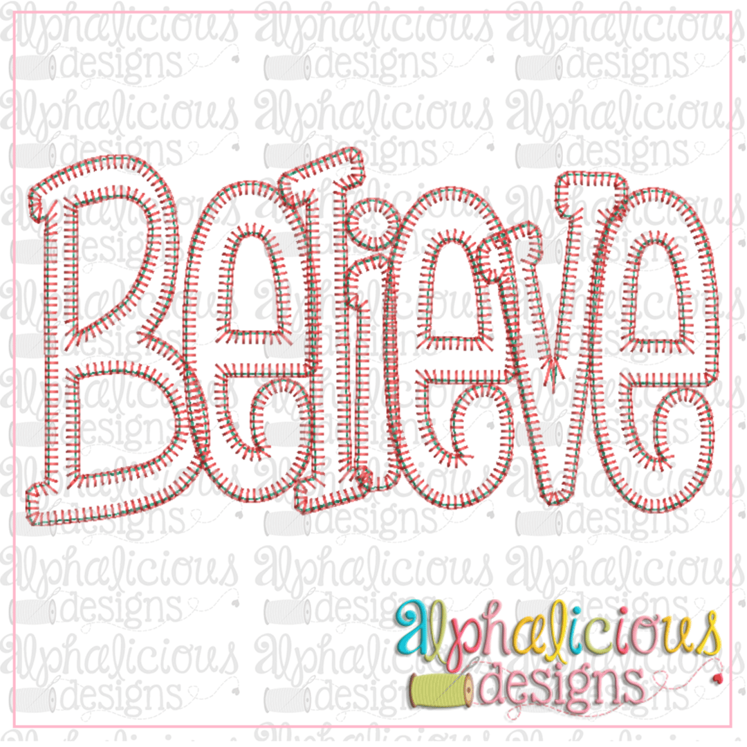 Believe Applique Word-Blanket