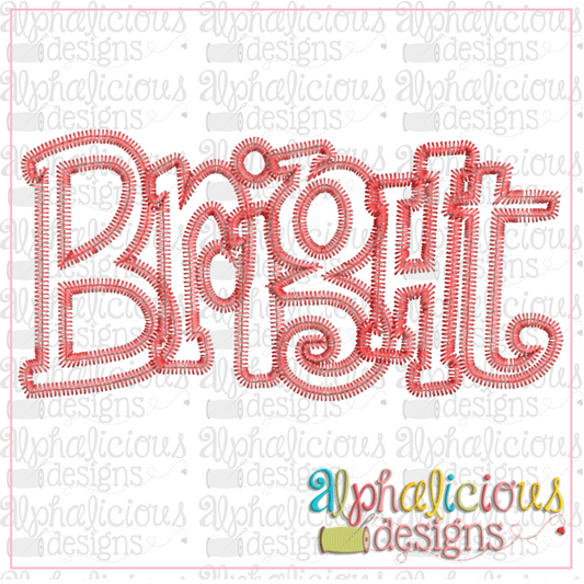 Bright Applique Word-ZigZag