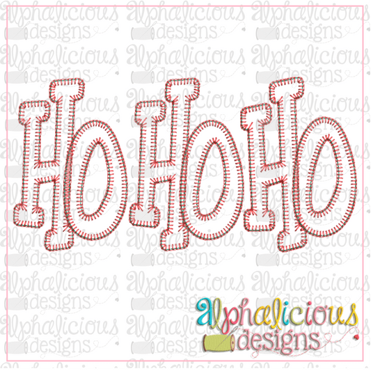 HO HO HO Applique Word-Blanket