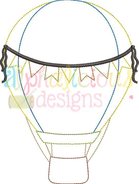 Up Up and Away Balloon with Ties - Triple Bean