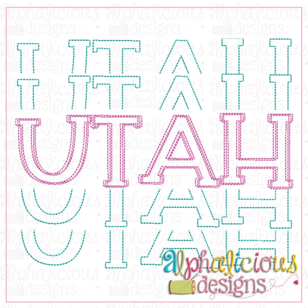 Utah Stacked-Scribble