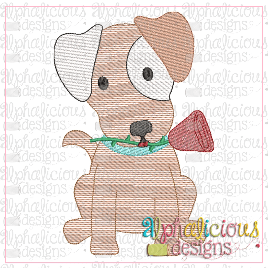Pup Design Valentine Pup - Sketch - Boy โ Alphalicious Designs