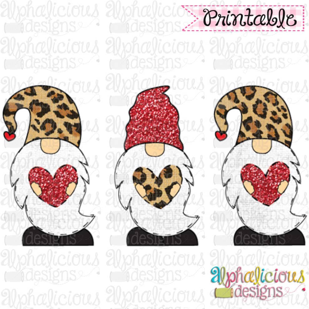 Valentines Gnomes-TIAR-Leopard and Red