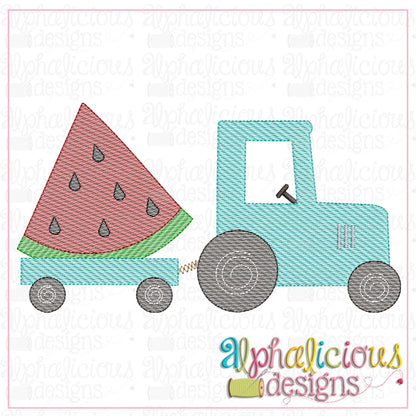 Tractor with Watermelon-Sketch