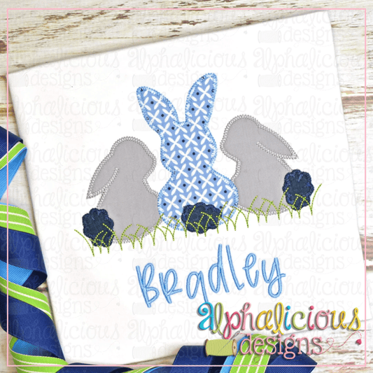 Sweet and Simple Bunny Trio- No Bow- Blanket