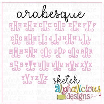 Arabesque Monogram Font- Small