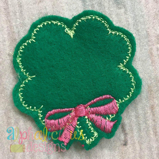 Shamrock with Bow Feltie - Blanket