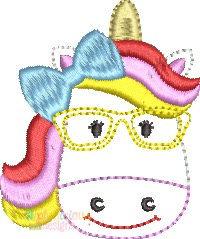 Magical Unicorn with Glasses Feltie - Triple Bean