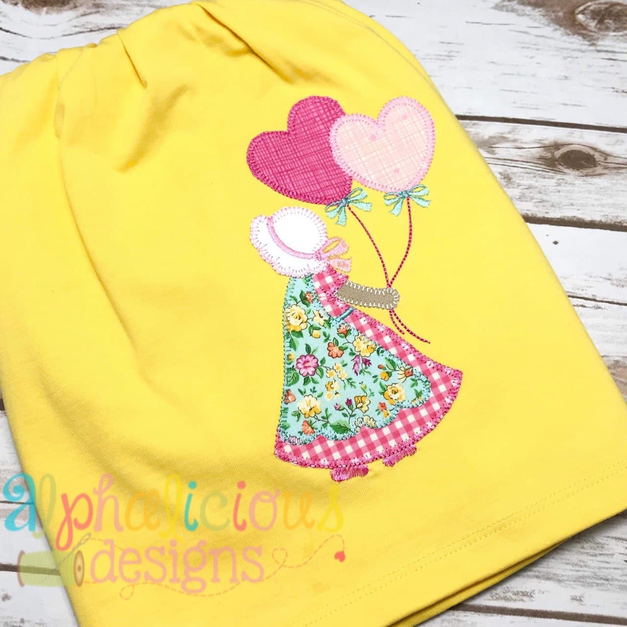 Little Bonnet Girl Alphalicious Designs - Blanket