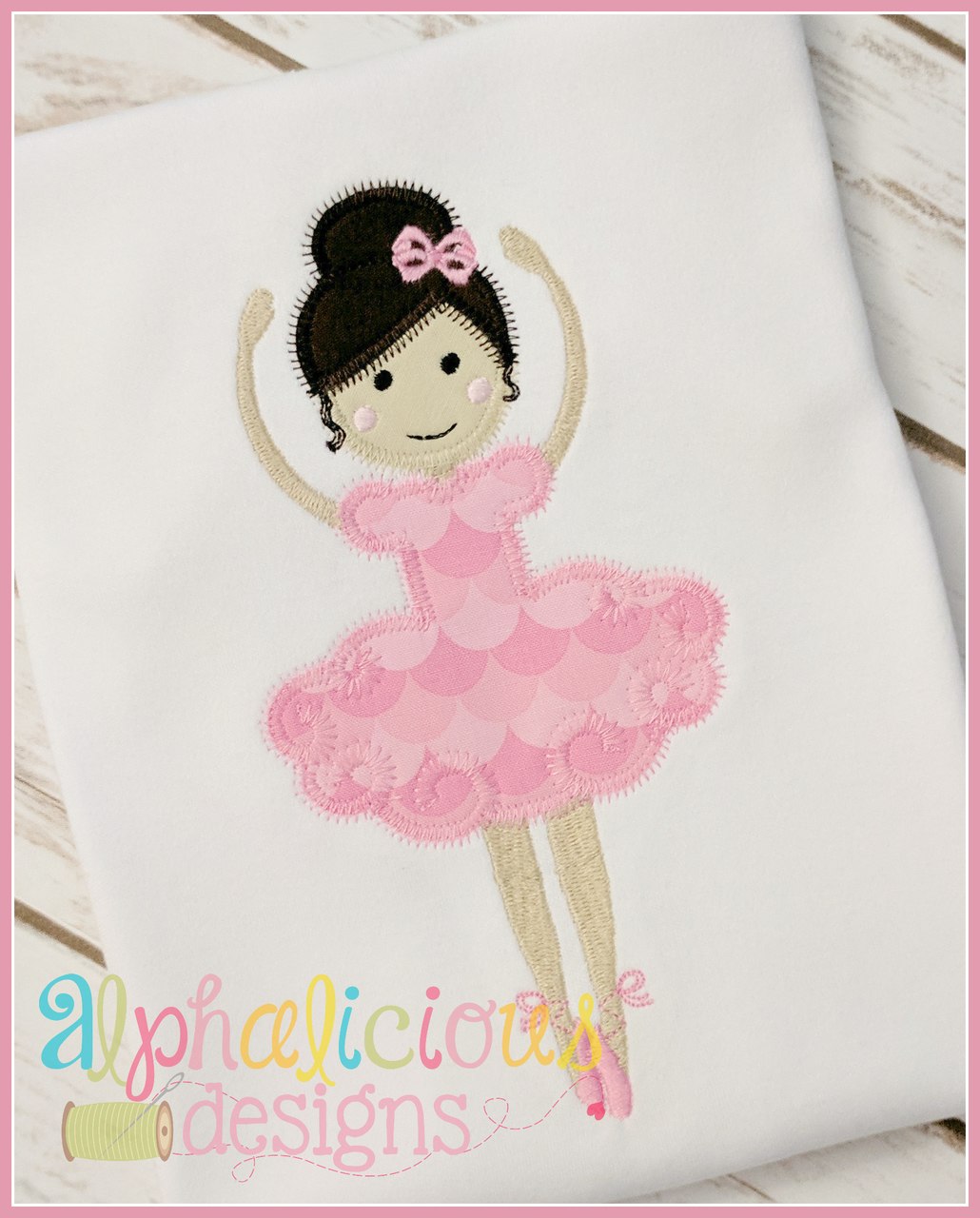 Simply Sweet Ballerina-ZigZag and Fill-Applique Design