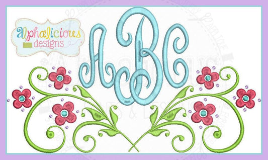 Cherry Blossom Laurel Monogram Frame