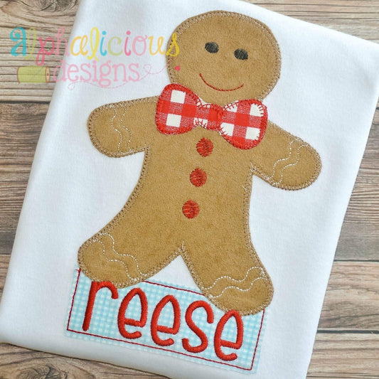 Mr. Gingerbread Applique-Blanket