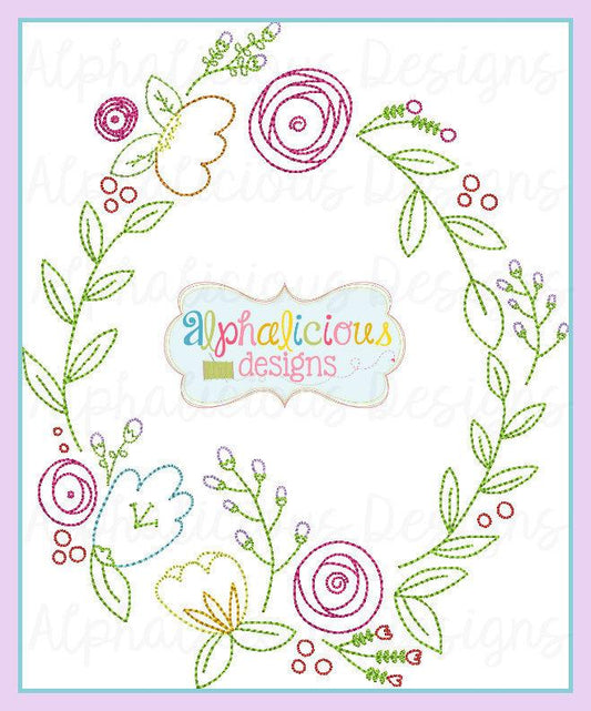 Classic Heirloom Vintage Floral Monogram Frame