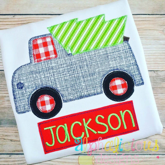 Oh Christmas Tree Truck- Blanket-Applique Design