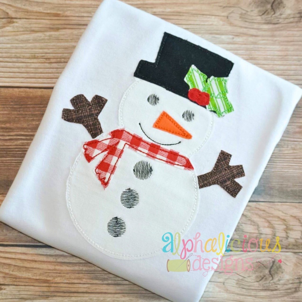 Winter Wonderland Snowman- Triple Bean-Applique Design