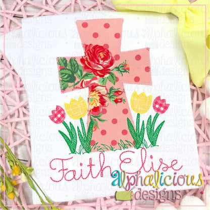 Cross with Flowers-Blanket