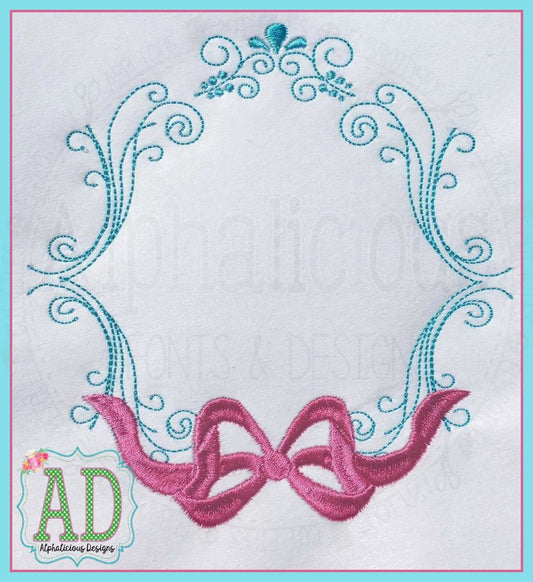 Classic Bow Triple Monogram Frame