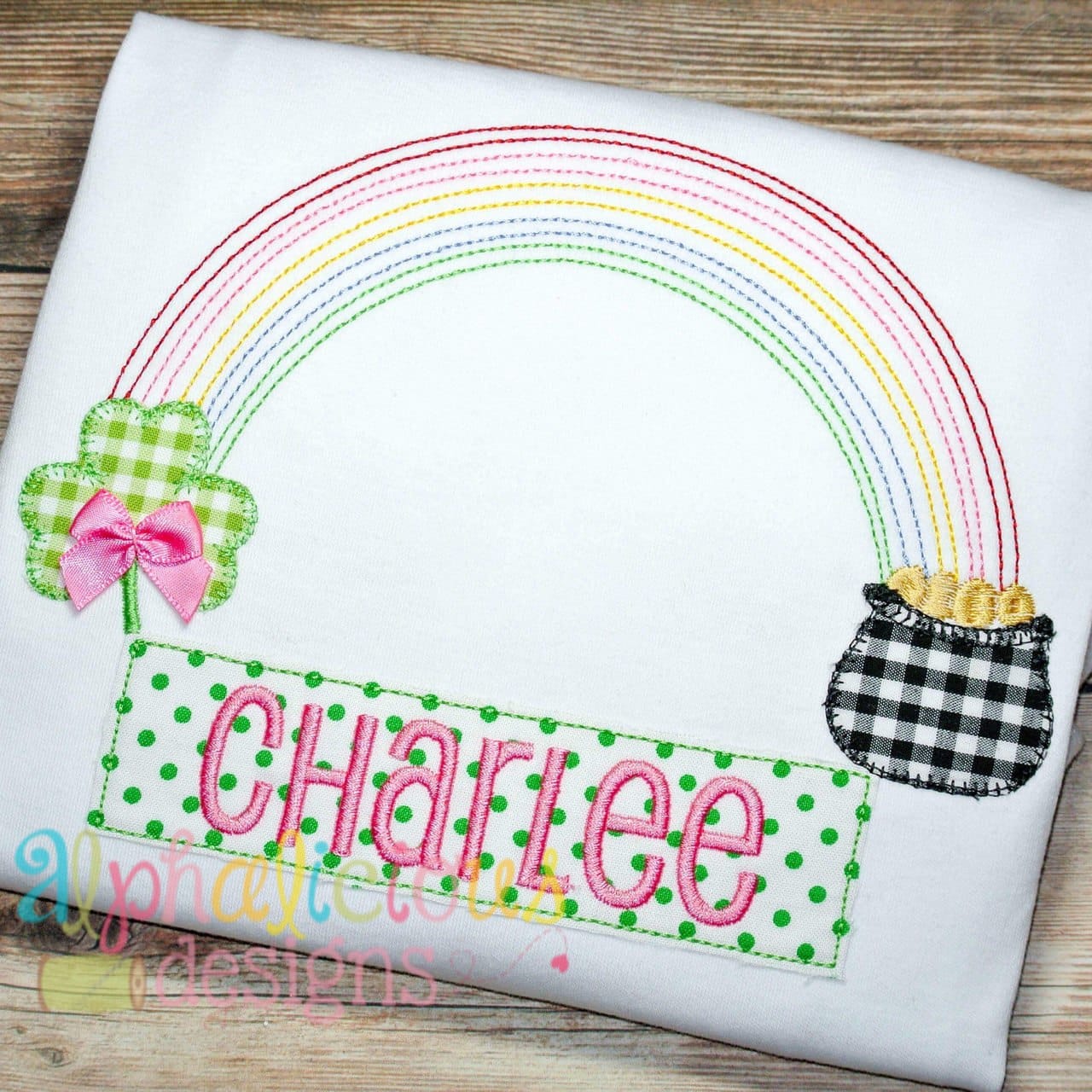 Lucky Rainbow Applique -Blanket