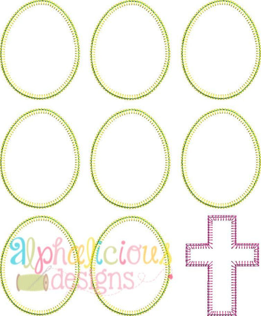 Easter Egg Bunch Applique - Blanket