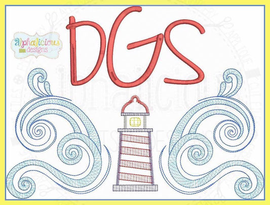 Lighthouse Monogram Frame