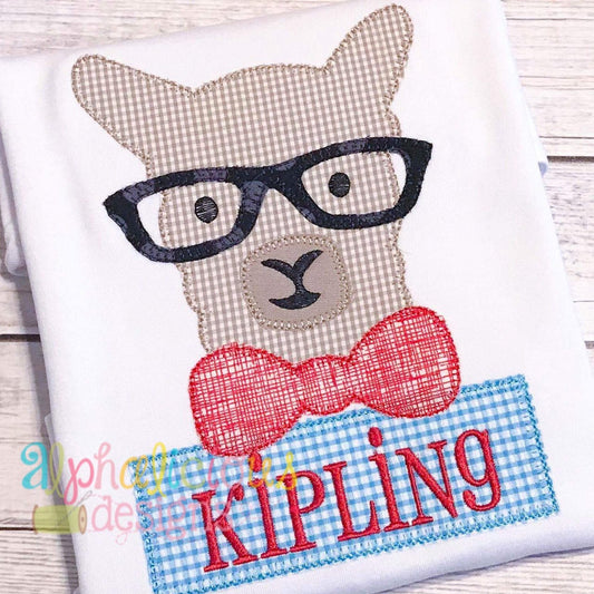 Mr. Llama Applique Design -Blanket