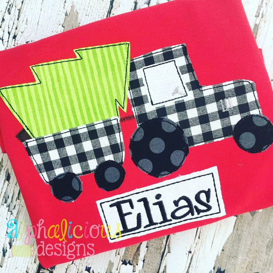 Oh Christmas Tractor- TripleBean-Applique Design