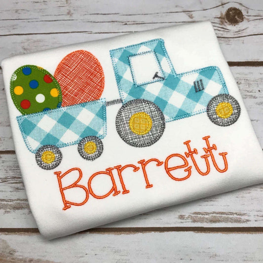 Easter Egg Tractor- Blanket