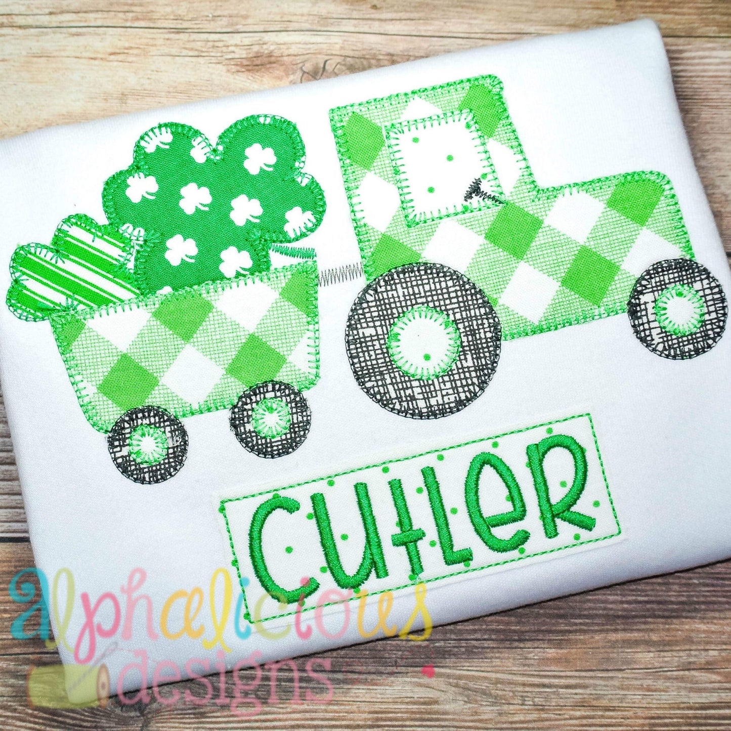 St Patrick's Day Tractor- Blanket