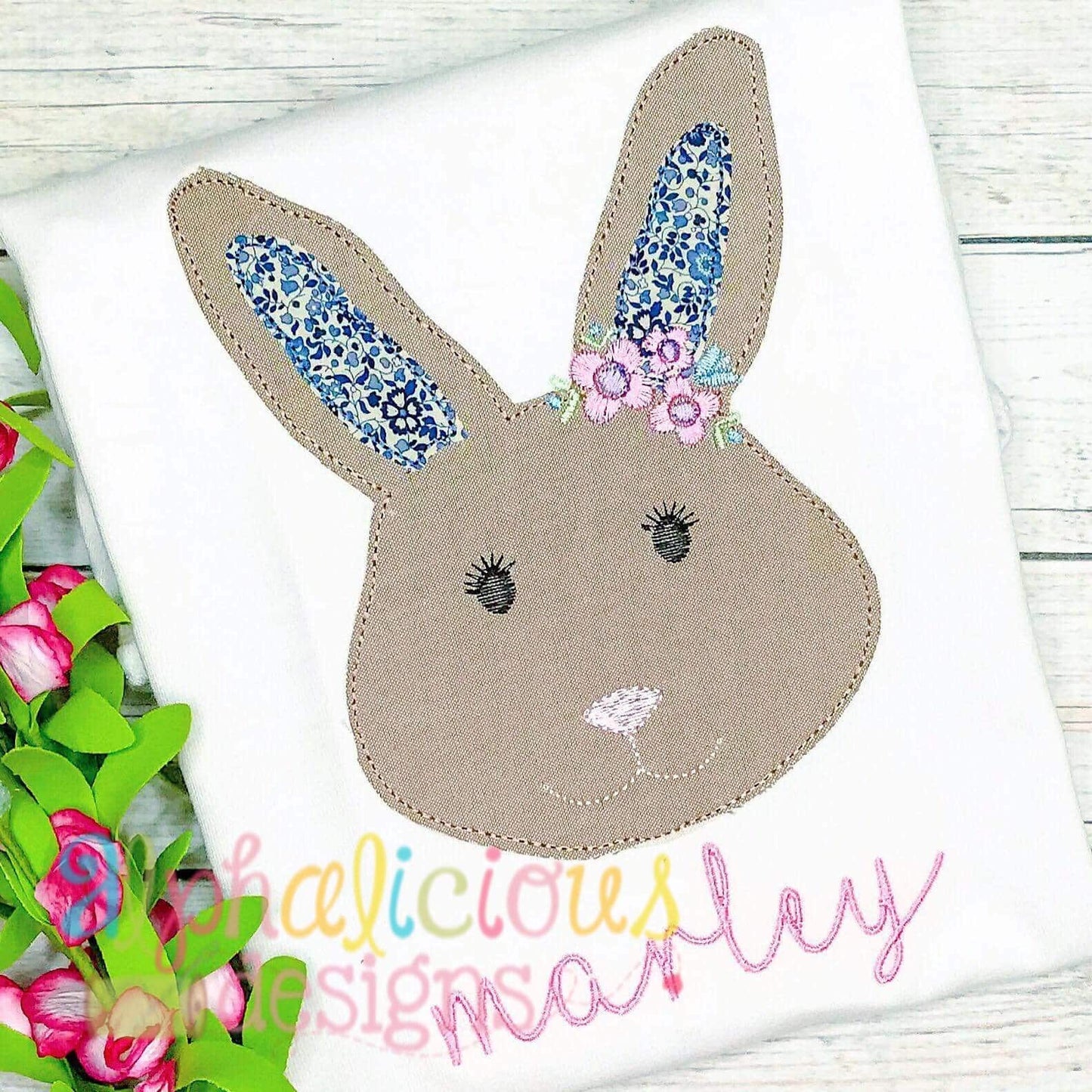 Simply Sweet Floral Rabbit-Triple Bean