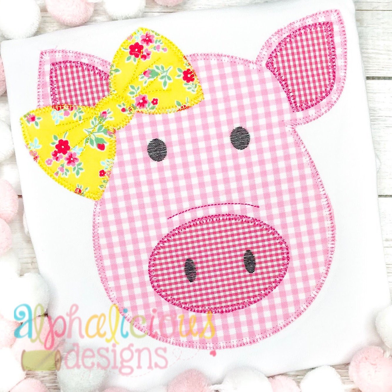 Mrs. Piggy with Bow- Blanket