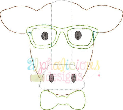 Mr. Cow With Glasses- Triple Bean