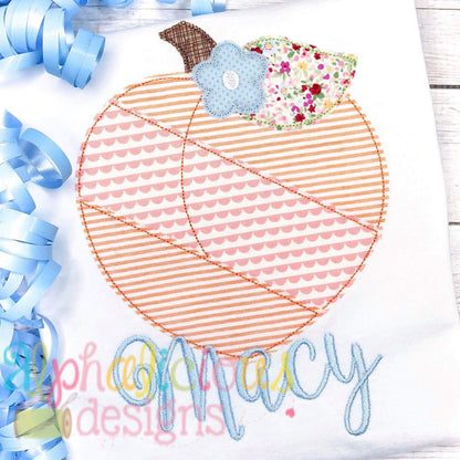 Patchwork Peach with Flower - Triple Bean