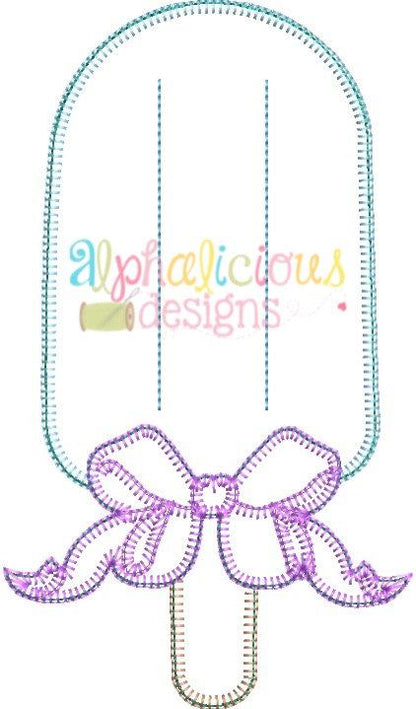 Popsicle with Bow Applique - Blanket