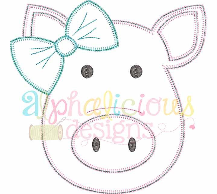 Mrs. Piggy with Bow- Blanket