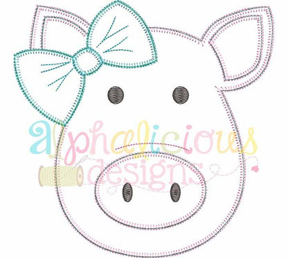 Mrs. Piggy with Bow- Blanket