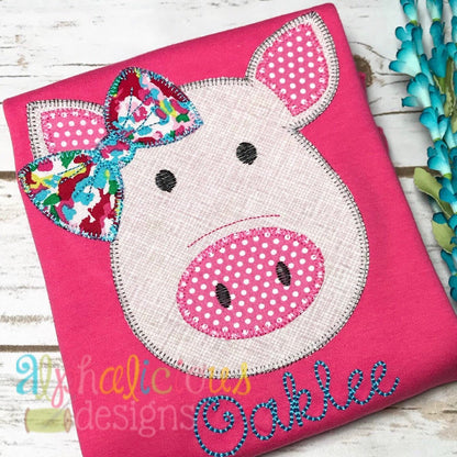 Mrs. Piggy with Bow- Blanket