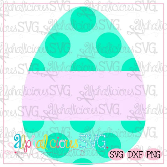 Egg with Banner-Dots-SVG