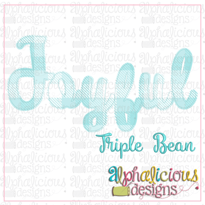 Joyful Applique Font- Triple Bean