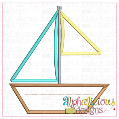 Sailboat Monogram-Satin