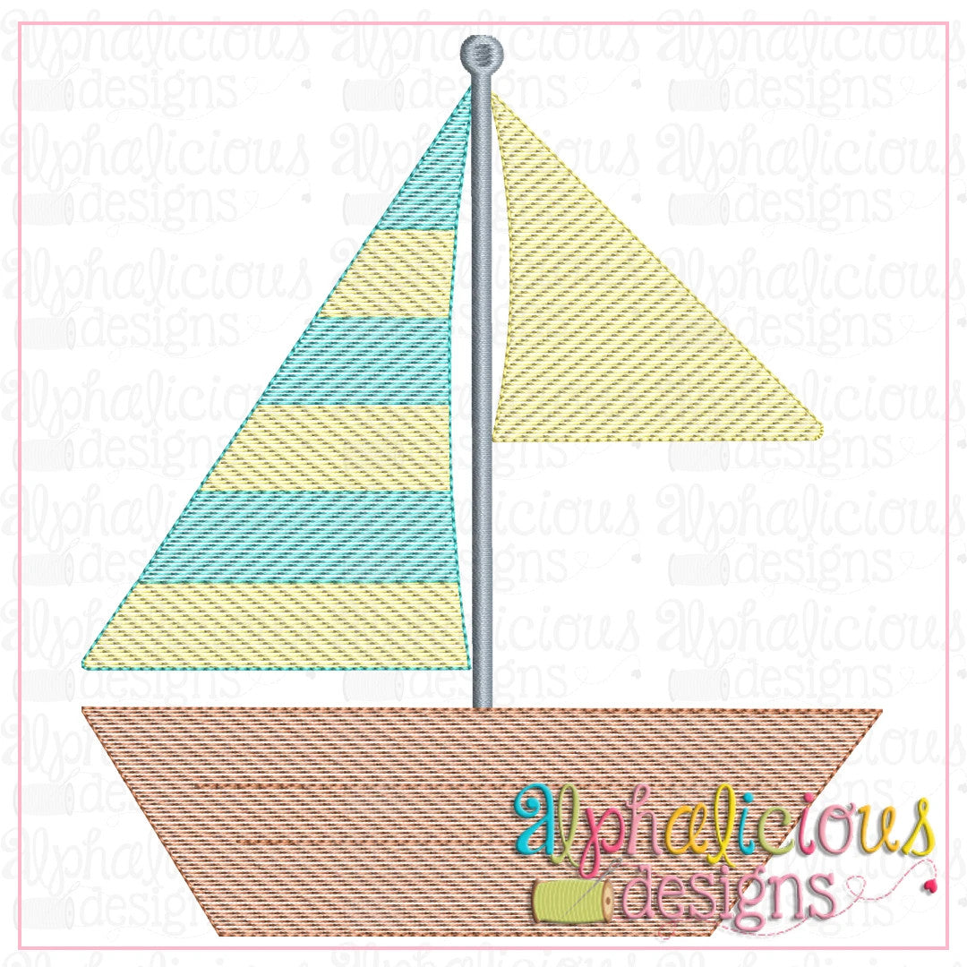 Sailboat Monogram-Sketch